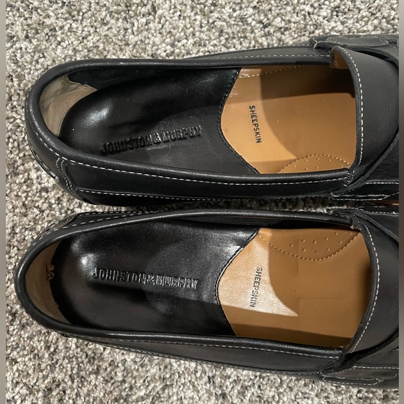 Johnston & Murphy black leather penny loafers, men's size 11.5 - Picture 10 of 13